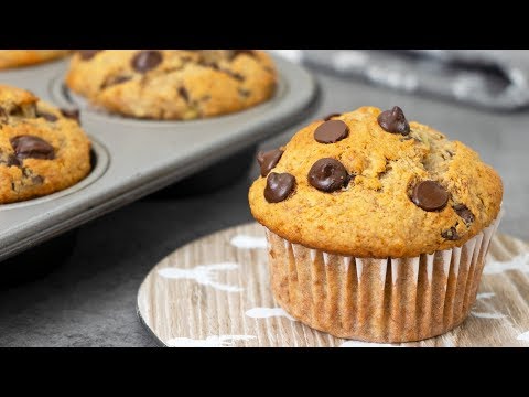 Healthy Oats Banana Muffins | No Refined Sugar or White Flour