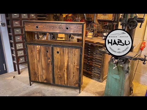 Industrial Cabinet | DIY build with upcycled old wood!