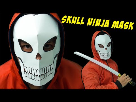 Easy Paper Skull Ninja Mask || Halloween paper mask || How to make Ninja Mask