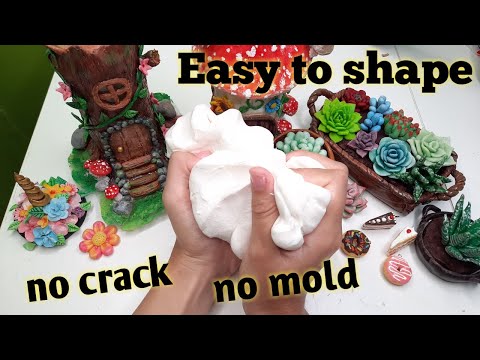 How to make Homemade Cold Porcelain / Air dry Clay from Corn Starch and White/Wood Glue (cooked)
