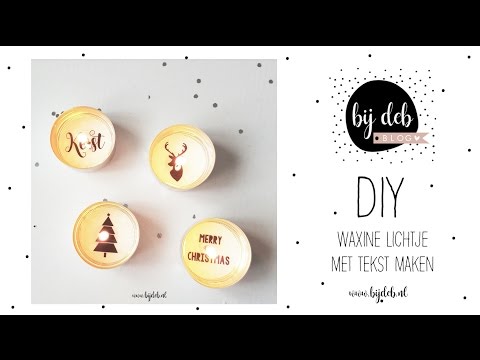 DIY waxine lichtje met tekst maken