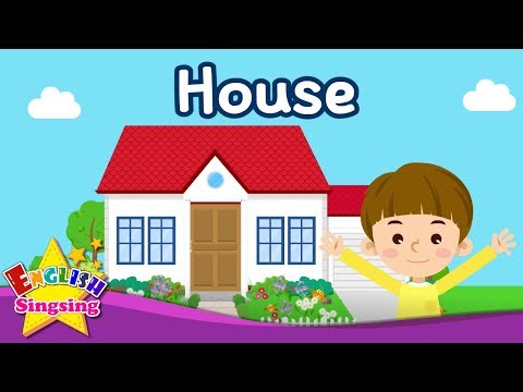 Kids vocabulary - [Old] House - Parts of the House -  English educational video