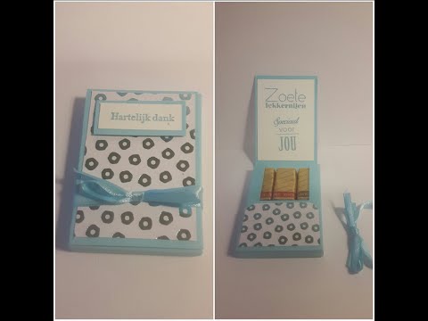 Doosje voor 3 staafjes Merci chocolade / Merci chocolate gift box