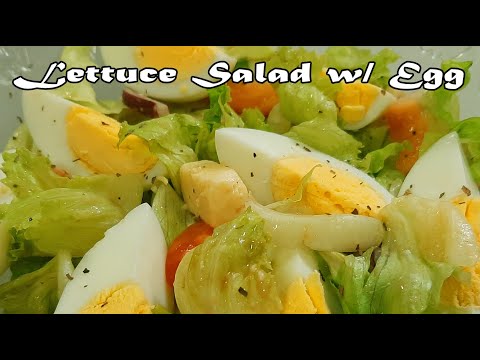 LETTUCE SALAD W/ EGG RECIPE | HOW TO MAKE LETTUCE SALAD | HEALTHY SALAD RECIPE