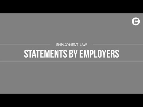 Statements by Employers