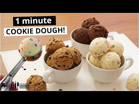 1 Minute EDIBLE COOKIE DOUGH!🍪 3 EASY Ways! Small Batch Edible Cookie Dough Recipe