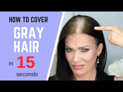 HOW TO Cover GRAY HAIR - IN SECONDS! **without coloring your hair**