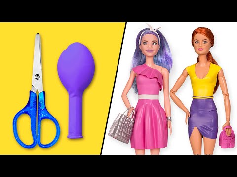 👗 Bright Dolls Fashion | 4 Outfits | No Glue No Sew