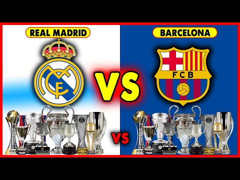 Real Madrid Vs Barcelona Head To Head All Trophies • Barcelona Vs Real Madrid All Titles Compared.