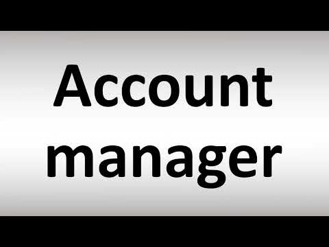 How to Pronounce Account manager